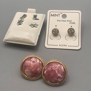 3ct  Multicolored Fashion Stud Earrings